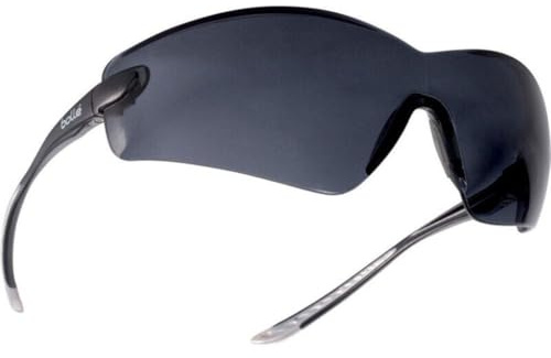 Bolle COBPSF Cobra Safety Glasses - Smoke | Smoke panoramic safety glasses with non-slip nose bridge and removable temples, convertible using the BOLKITCOBRA kit.