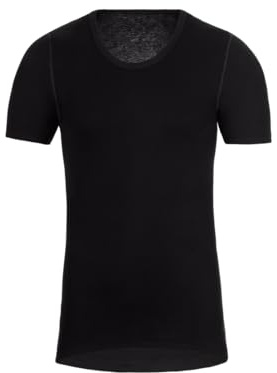 Trigema Herren Unterhemd Feinripp, 2er Pack, Einfarbig, Gr. X-Large (Herstellergröße: 8), Schwarz (schwarz 008)