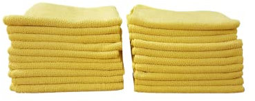 FRESH 365 Microfibre Cloths - Pack of 20, Yellow