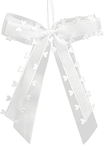 30pcs Lazo blanco,lazo de boda blanco,lazo de regalo de coche,lazo de regalo de cumpleaños,lazo de satén,decoración de coche,boda, decoración de mesa,embalaje de regalo (30 piezas)