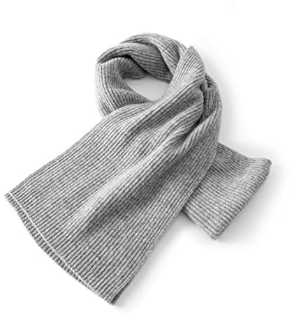 Villand 100% Cashmere Scarf for Women, Lightweight Cashmere Wrap Scarf (Light Grey)