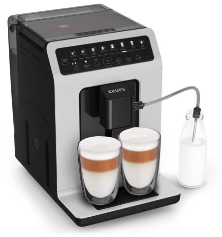 KRUPS Kaffeevollautomat, 7 voreingestellte Getränke, Cappuccino, Espresso, Milchgetränke, One-Touch-System, Evidence Eco-Design, YY4660FD