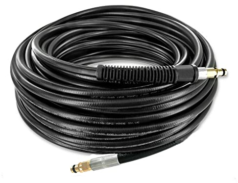 M&M Smartek Hochdruckschlauch 10m Quick Connect für Kärcher, 1x Knickschutz | Der einseitige Knickschutz entlastet den Anschluss an der Schlauchtrommel; passend als Ersatz zu 2.641-721.0/6.391-794.0.