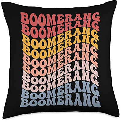 Boomerang Gifts Boomerang Groovy Throw Pillow, 18x18, Multicolor