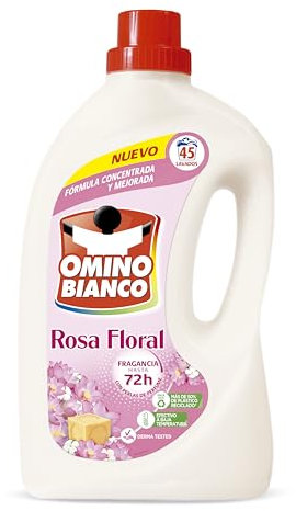 Omino Bianco Detergente Líquido Rosa Floral 45 Dosis, 1800ml