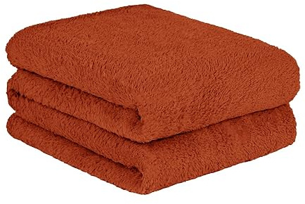 Brentfords Sofa-Überwurf, Teddy-Fleece, gebranntes Orange, Winterdecke, Rost-Überwurf für Bett, warme, ultraweiche, Dicke Fleece-Decke, Couch-Überwurf, Überwürfe für Sofas, 150 x 200 cm, Rost