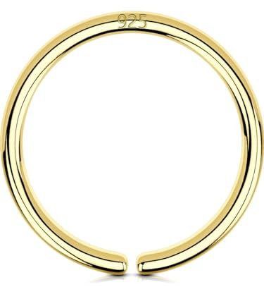 OUFER 20G Piercing Nez Anneaux Argent 925 Percing Au Nez Or 10 mm Boucle Nez Argent Piercing Nez Bijoux de Piercing Corporel pour Femmes Boucle Nez Argent