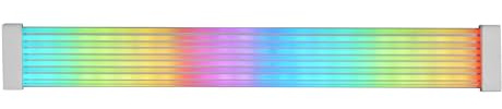 Mars Gaming MCA-16X, 16PIN (8+8) PCIe ARGB Stromkabel für Grafikkarte, Ultrahelle LEDs, Synchronisierte ARGB Beleuchtung, Flexibles Silikon Mono Layer Kabel mit Side Strip Light