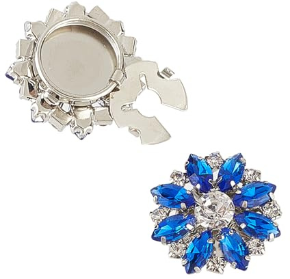 NICENEEDED Copri Pulsanti in Cristallo, Copri Bottoni con Strass sulle Maniche. Clip per Bottoni per Camicia, Copri Bottoni Decorativi Staccabili