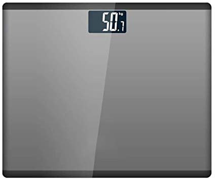 HOUDISAM Échelle de Poids, Balance de la Salle de Bain de la corpage numérique de précision, Verre trempé de 4 mm Facile à Lire, écran LCD rétro-éclairé, 400 Livres