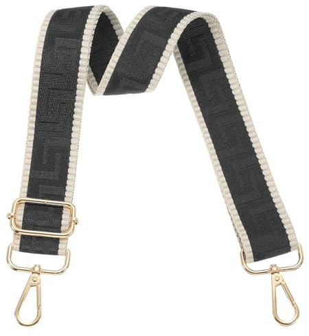 PATIKIL Purse Strap, Adjustable Crossbody Bag Straps Wide Shoulder Strap Universal Replacement Shoulder Bag Belt for Women's Handbags Canvas Satchels Bag Backpack, Black