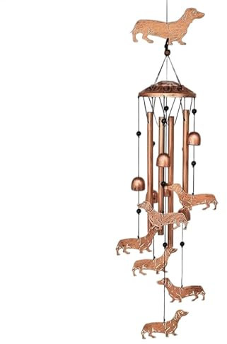Dackel-Hunde-Windspiele Für Den Garten | Windspiel Gartendekoration | Windspiele – Beruhigende Gedenkglockenspiele | Windspiel Für Hunde Aus Metall | Vorgarten-Dekoration In Erinnerung, Windspiele Im