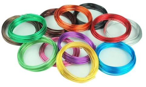 Alambre de Aluminio Flexible Multicolor para Manualidades 12 Piezas