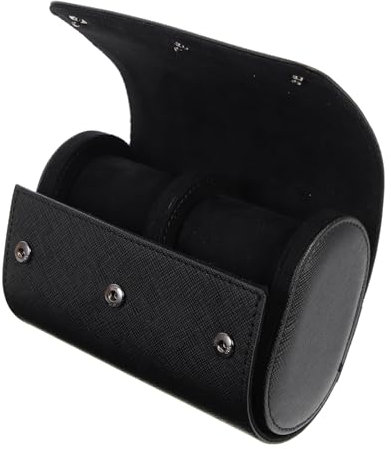 DEARMAMY Uhrenetui Mit 2 Fächern – Eleganter Und Kompakter Uhrenaufbewahrungs-organizer Ideal Zum Präsentieren Von Uhren Und Schmuck Lederkonstruktion