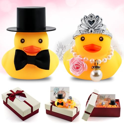 Patos de Goma de Boda,Regalo Boda para Novios Incluye un de Pato y Tarjeta