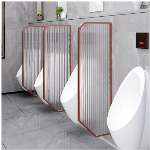 FLEPYHB Urinal-Trennwand-Trennwand Mit Gehärtetem Glas, Urinal-Toilettentrennwand Für Herren Mit Edelstahlrahmen, Wandmontierte Urinal-Sichtschutzwand Für Öffentliche Plätze