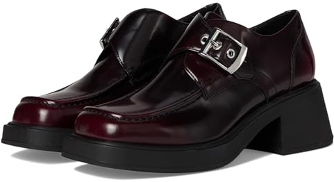 Vagaband Shoemakers Women's Dorah Shoe Monk-Strap Loafer, Dark Bordo, 10