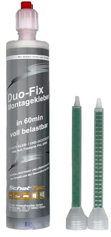 Duo-Fix Montagekleber Weiß | Extrem schneller & starker Baukleber | Nach 1h belastbar | Für Holz, Metall, Kunststoff | Dauerelastisch & Überstreichbar