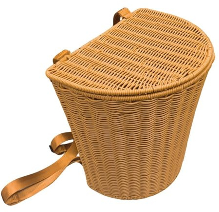 drburpily Künstliche Rucksack Schultergurte, handgewebter Korb, Mehrzweck Teepflückrucksack, zum Reinigen, zum Pflücken,