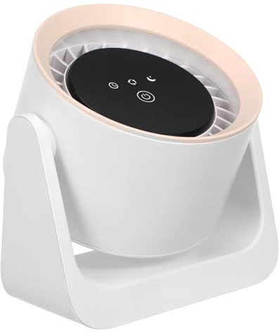 TOYANDONA Ventilatore da Tavolo Ricaricabile con Regolabile Raffreddamento Rapido Design Compatto e Portatile per Ufficio Viaggi e Camera con Slot per Ghiaccio e Batteria