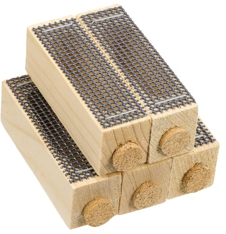 Artibetter 5 Stück Handgefertigter Holz Bienenkönigin Käfig mit Drahtnetz Belüftung Langlebig und Praktisch für Imker Wiederverwendbar für Bienenzucht und Bienenbeuten Transport
