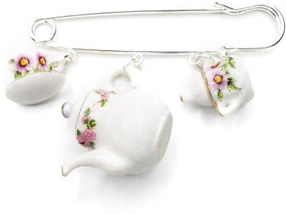 Miniblings Teatime pot tasse théière bouton broches de fleurs - Bijoux mode main I Pin Button Pins