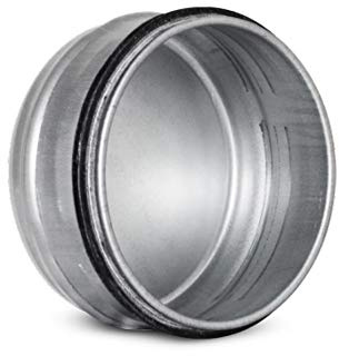 Tappo Maschio in Lamiera di Acciaio Zincata con Guarnizione di Tenuta - Adatto a Tubo di Aspirazione, Ventilazione Femmina e Cappe da Cucina - Diametro 80mm
