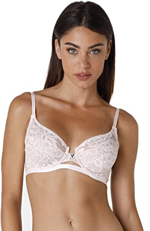 Lovable Reggiseno con Ferretto in Pizzo Riciclato e Tulle, Coppe Taglio a 3, Sostegno, Eleganza e Sensualità, Anniversary Lace Donna