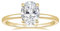 Titaniumcentral Ringe für Damen Silber 925 Solitärring 3CT Oval Zirkonia Verlobungsringe Versprechen Ring Eheringe Rosegold Gold (Gelbgold,49 (15.6))