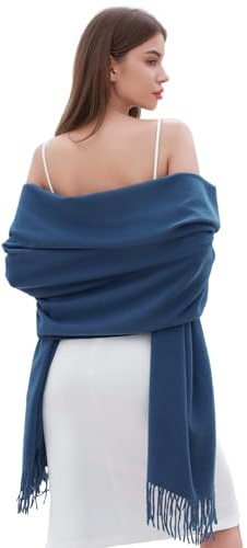 RIIQIICHY Damen Schal Stola Festlich Fur abendkleid Pashmina Schals tücher für Frauen Hochzeit Schultertuch Winter Herbst