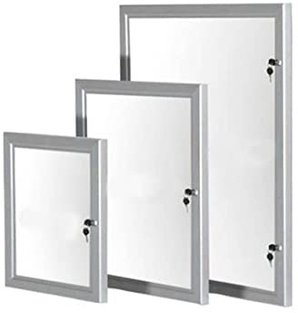Display Genie External Lockable Tamperproof Poster Display Noticeboard – Silver Anodized Aluminium Frame – Hollow Back – Lockable - Tamperproof Door – Perfect for Displaying Information (A3)