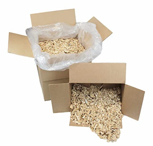 karton-billiger Hackschnitzel 200 Liter Holzhackschnitzel Mulch für den Garten Einstreu, Hochbeete, Streu, Holzschnitzel