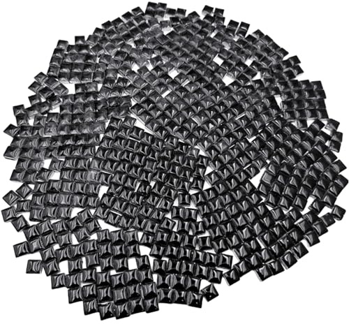 500 g fyrkantiga keramiska mosaikplattor, 500 st 1 x 1 cm handgjorda kreativa mikromosaikdelar för älskare gör-det-själv mosaikprojekt och heminredning (svart)