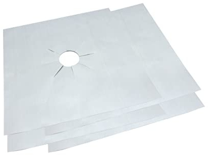 UPKOCH 8 Pièces housses de protection contre les gaz brûleurs de cuisinière électrique feuille de cuisson reutilisable feuille cuisson reutilisable doublure de plaque de cuisson à gaz