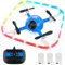 TEEROK Y19 Mini Drone for Kids and Beginners, Kid Drones indoor with LED, Auto Hover, 3D Flips, 3 Batteries, Headless Mode, Great Gift Toy for Boys and Girls, Blue