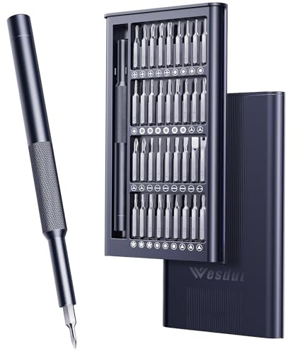 Wesdut 37-in-1 Small Precision Screwdriver Set, Professional Magnetic Mini Repair Tool Kit for Phone, Computer,Watch,Laptop,Macbook,Ring Doorbell,Eyeglass,Electronic, [Bearing Steel] Screw Driver