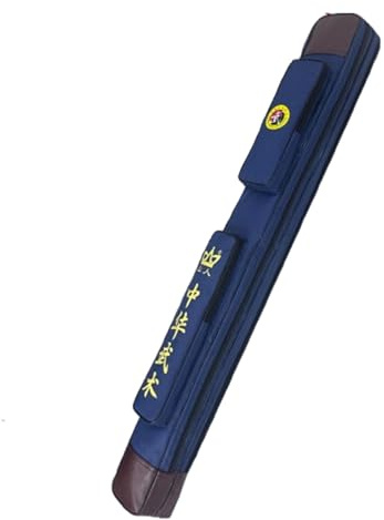 Fäktningsväska, Tai Chi-svärdsbärväska Flerfärgad Enkel- och Dubbelskiktad 110 cm Axelväska(Blue,Double layer double zipper)