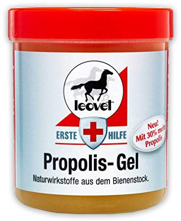 Leovet Propolis-Gel | 350 ml | Hautpflegemittel für Pferde und Ponys | Zur Unterstützung bei Sattel- und Gurtdruck | Mit natürlichen Wirkstoffen (Propolis) aus dem Bienenstock