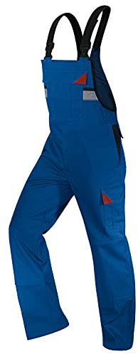 Kübler 30545881-4650-60 Latzhose Brand X Protect PSA 3 Größe, Kornblau/Rot, 60
