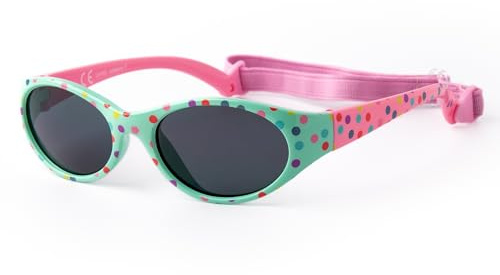 Kiddus Gafas de Sol Infantiles para Niñas y Niños de 2 a 4 Años, Protección UV400, Correa Ajustable, Ligeras y Resistentes, Montura Flexible