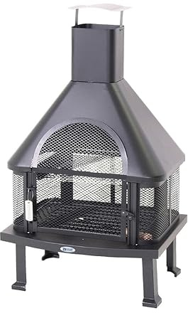 HEAT Outdoor Living Saga - Poêle de terrasse - Cheminée pour soirées détendues - Colonne de feu d'extérieur - Cheminée de terrasse - Four de Jardin en Acier de qualité supérieure
