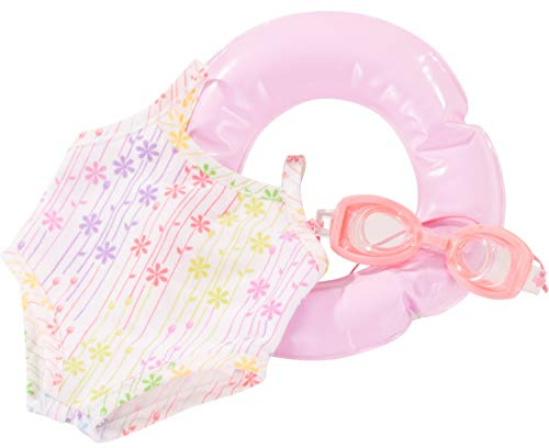 Götz 3403293 Summer Must Have Babypuppen Set – 3 teiliges Badeset für Babypuppen der Größe S (30 – 33 cm)
