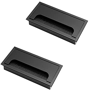 Dtaeye 2 Piezas Tapa Pasacables Oficina Pasacables Mesa Cable Glándula Pasacables Escritorio Encastrar en Escritorio Cable Cubierta de Agujero de Mesa 80 x 160mm para Mesas de Computadora