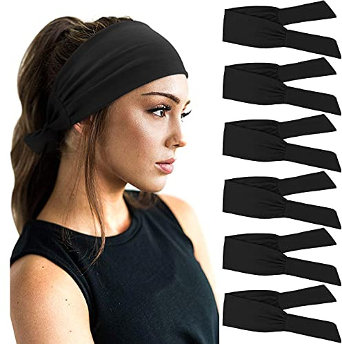 DRESHOW 6 Piezas Diademas Para Mujer Turbante Bohemia Elástico Cinta Banda para Cabello Boho Diadema Accesorios Para Cabello