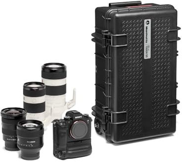 Manfrotto PRO Light Tough TH-55 HighLid, Hard Case for Camera, Photography Suitcase, Hand Luggage, Padded Case with Hermetic Closure and Pre-Cubed Sponge, IP67 Approved, Waterproof