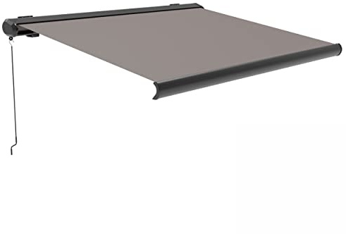 Oviala Markise mit Kofferraum, Integral, 2,95 x 2,5 m, Aluminium, Taupe