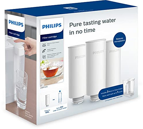 Philips Water - AWP225 - Micro X-Instant Water Filter cartridges, 3-pack, AWP225/31