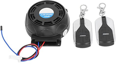 Weikeya Dispositif antivol de Moto ,portée de 150 m ,Son Fort ,étanche ,2 télécommandes 12 V ,système d'alarme de Moto sans Fil pour Scooters ,cabine bleue pour voitures , Kit Bluetooth pour voiture
