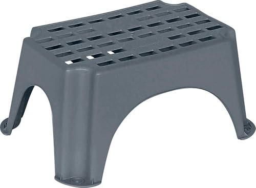BERGER | Sgabelli Cucina Antiscivolo per Interni ed Esterni - Sgabello Doccia e Bagno, Portatile e Leggero, Scaletta Bambini, Gradino Camper e per Portiera Auto, Pedana Step, Sgabello in Plastica