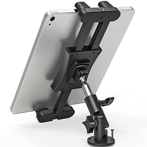 Jubor Tablet Halterung Auto, 360° Drehbare Verstellbare iPad Auto Halterung, Tablet Wandhalterung für iPhone/iPad/Pro/Air/Mini, Handy und Tablets 4,7-13,5